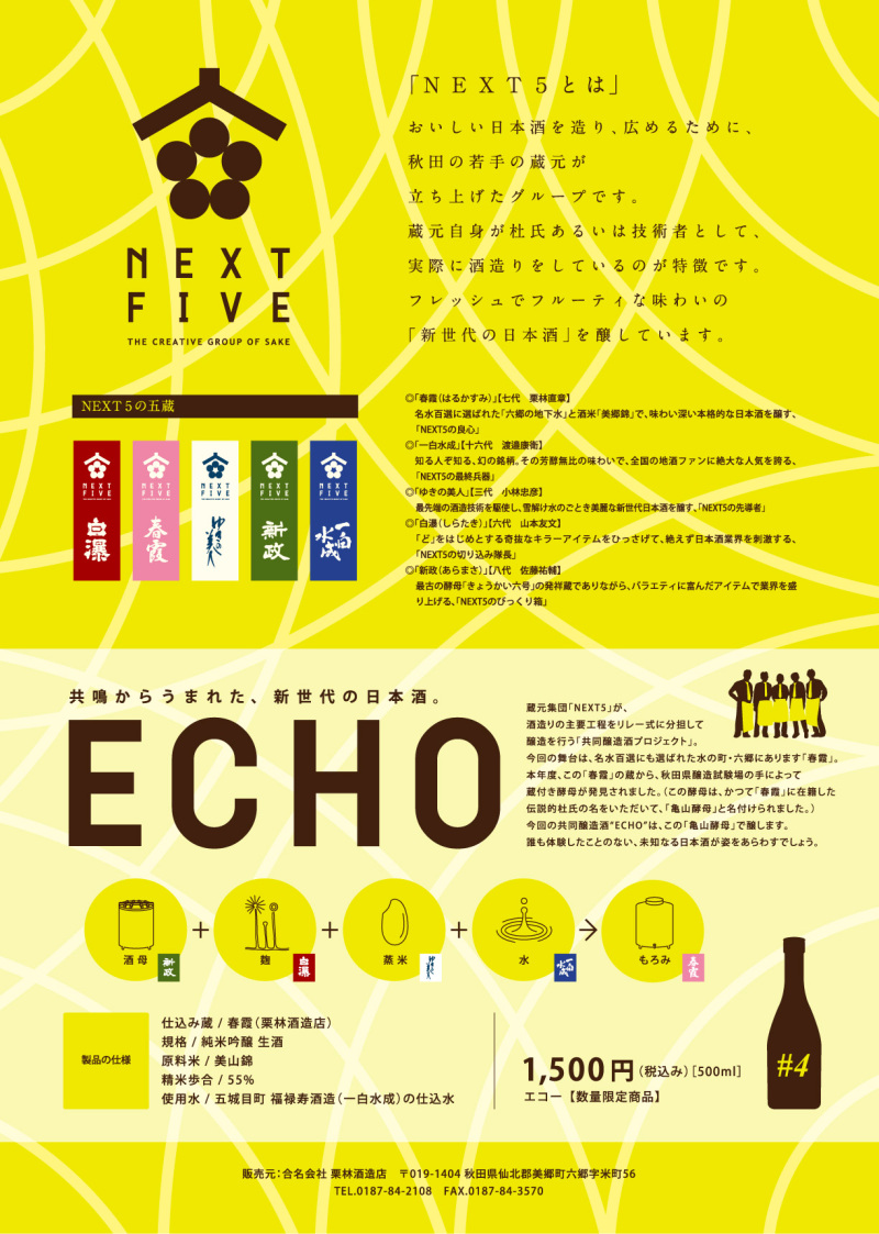 NEXT5 共同醸造酒 2012 ECHO - 蔵元駄文 Ⅱ